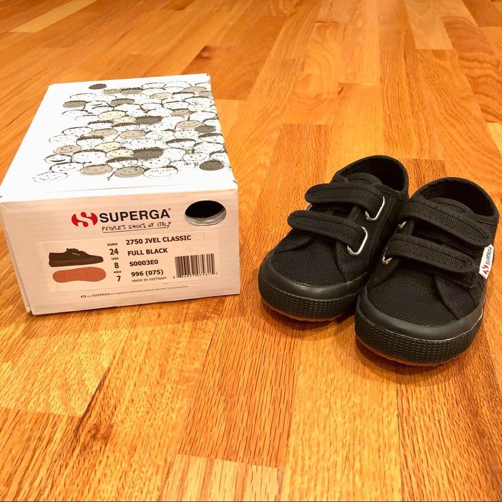 Superga Toddler Sneakers - Black Velcro